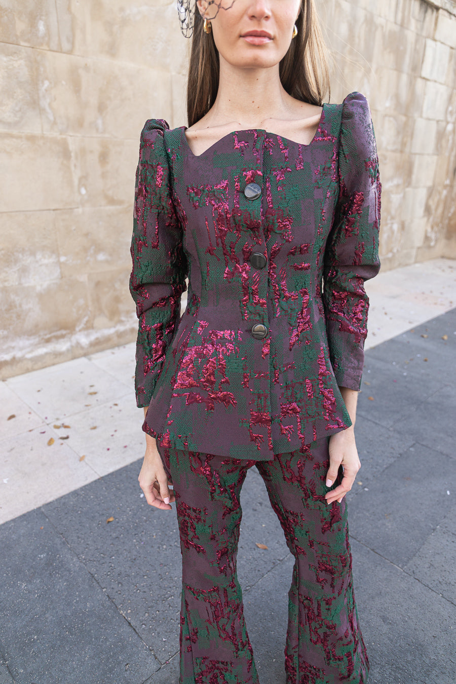 Traje de Chaqueta Gálata Berenjena