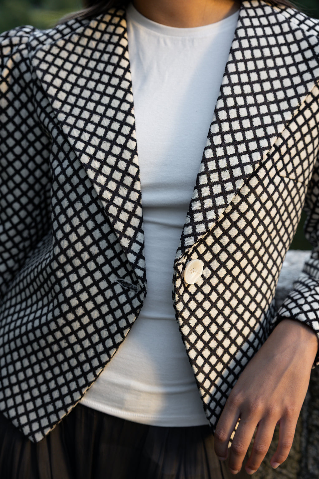 Chaqueta Soma Geométrica Negro