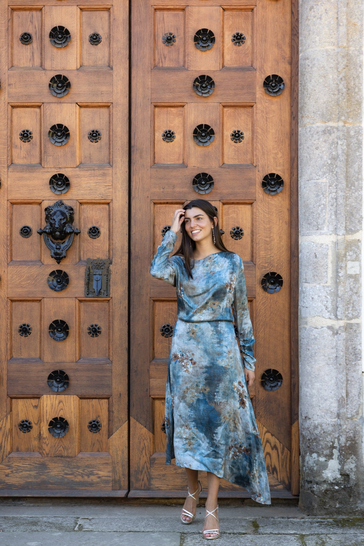 Vestido Cupro Nisantasi Petróleo