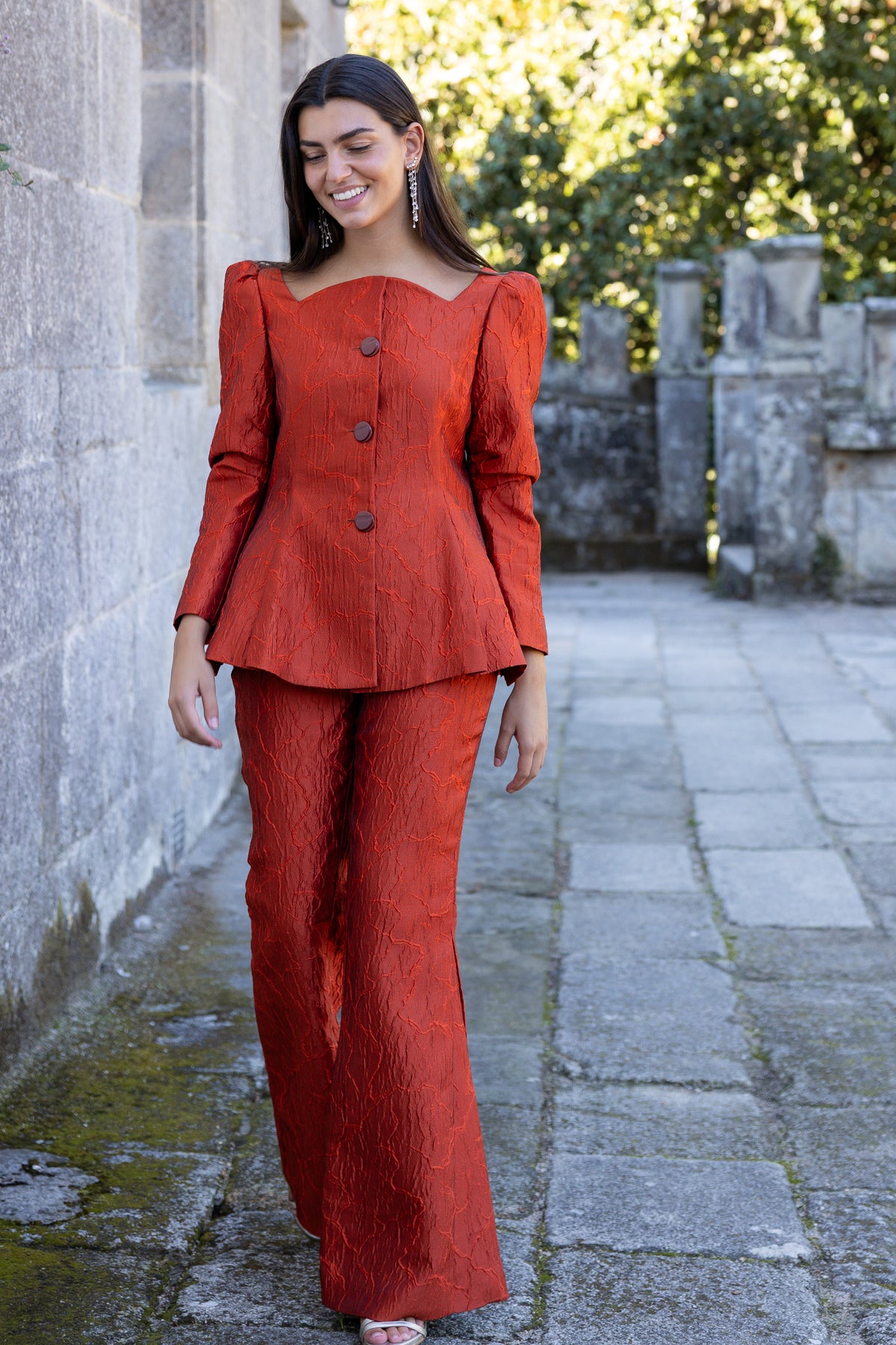 Traje de Chaqueta Gálata Naranja