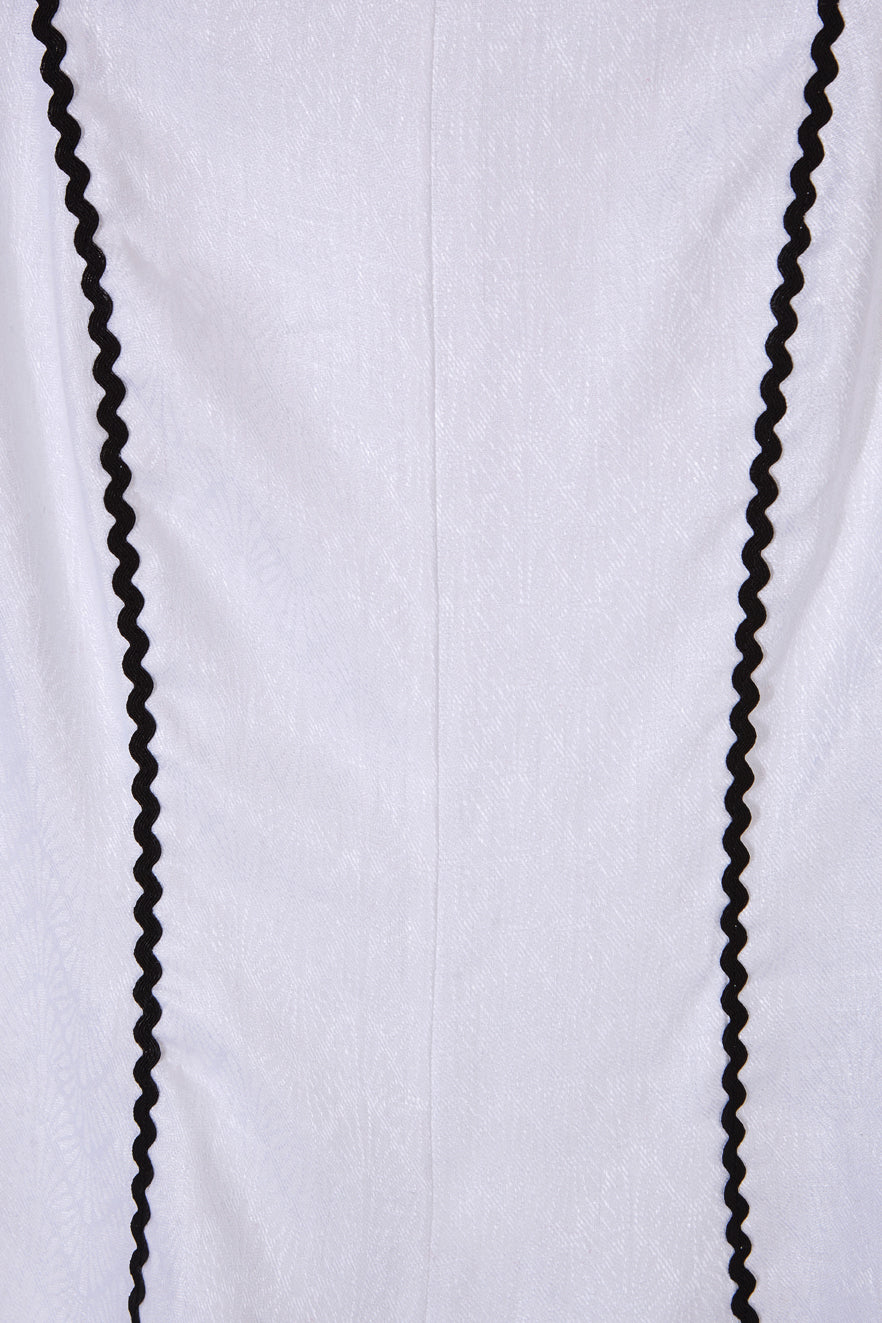 Vestido Kasauli Jacquard Blanco 100% Lino