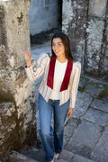Chaqueta Mila Rayas Granate