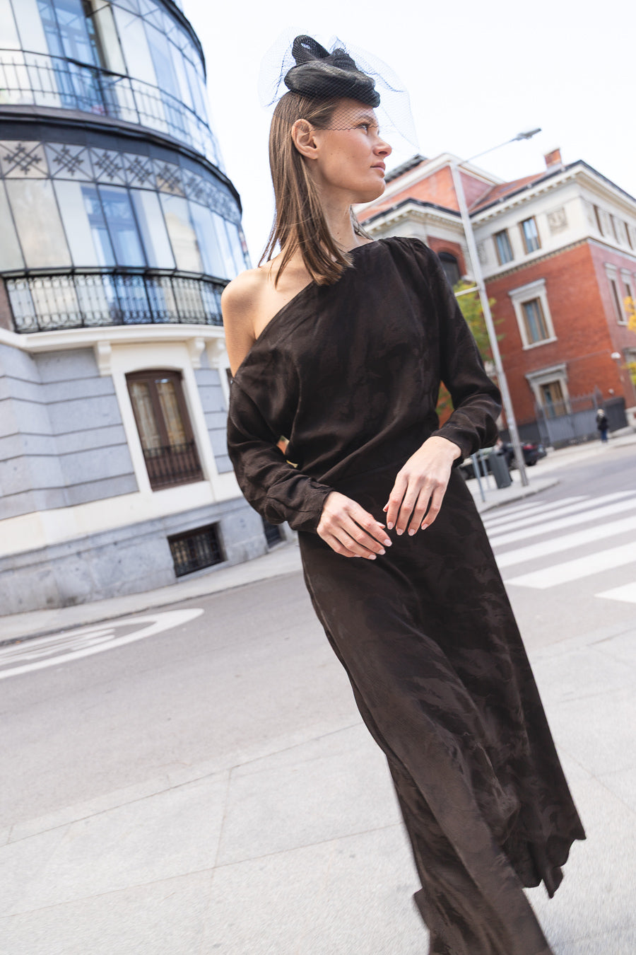Vestido Nisantasi Marrón