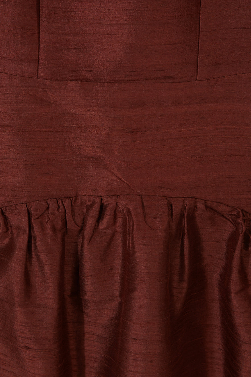 Vestido Savage Marrón Chocolate 100% Seda