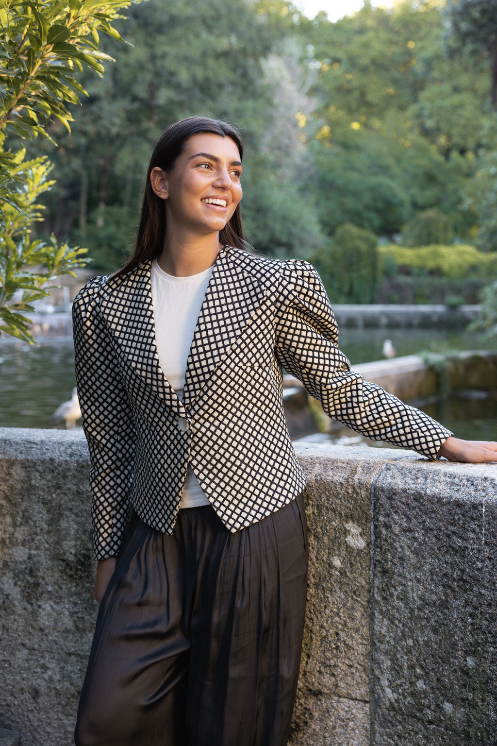 Chaqueta Soma Geométrica Negro