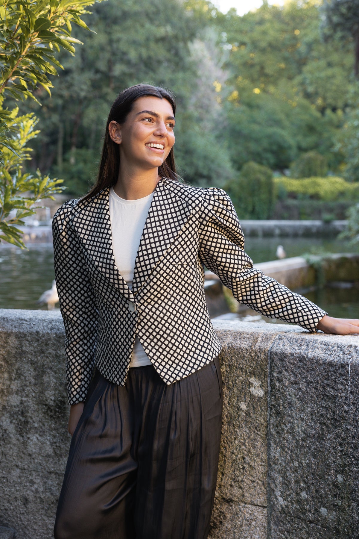Chaqueta Soma Geométrica Negro