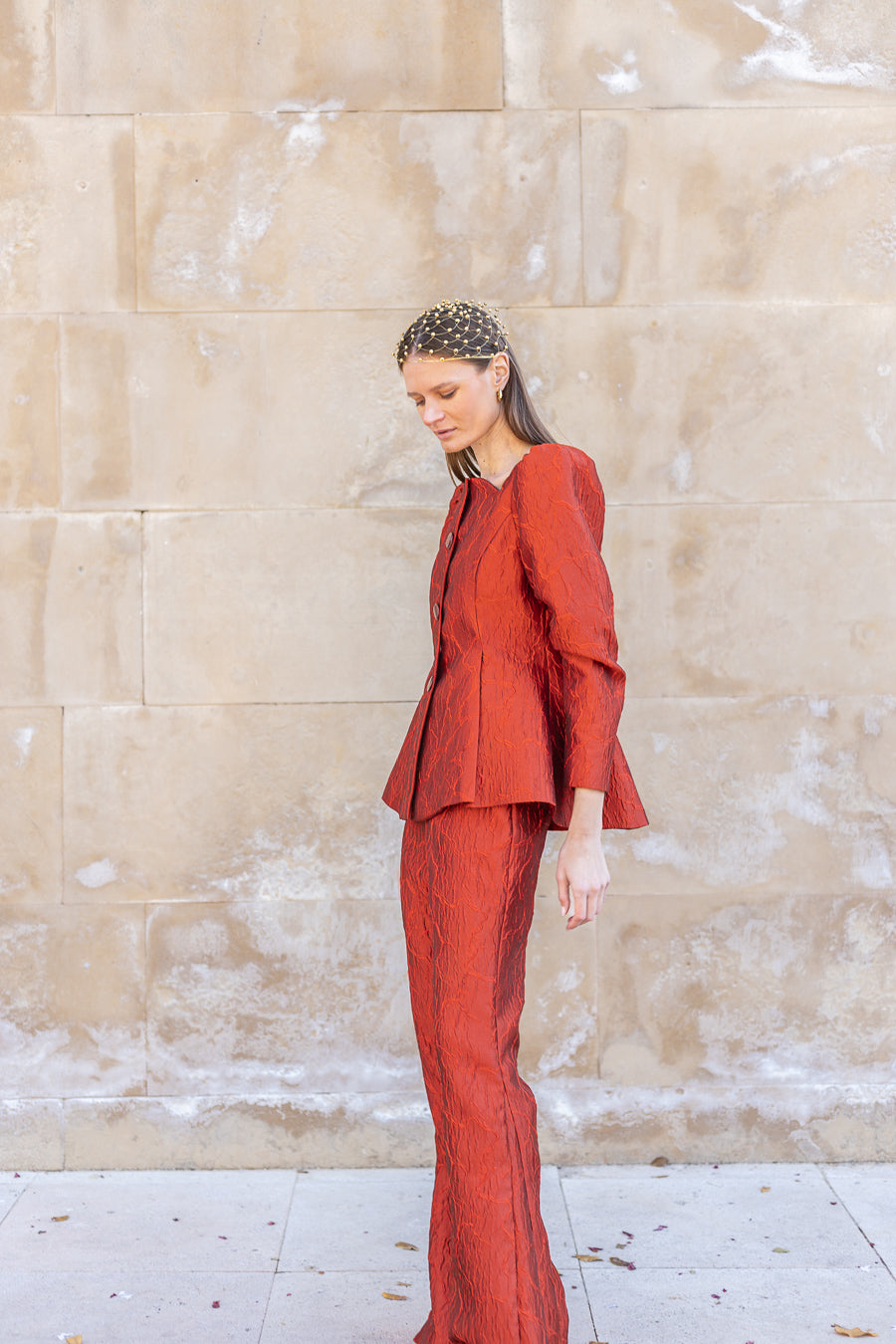 Traje de Chaqueta Gálata Naranja