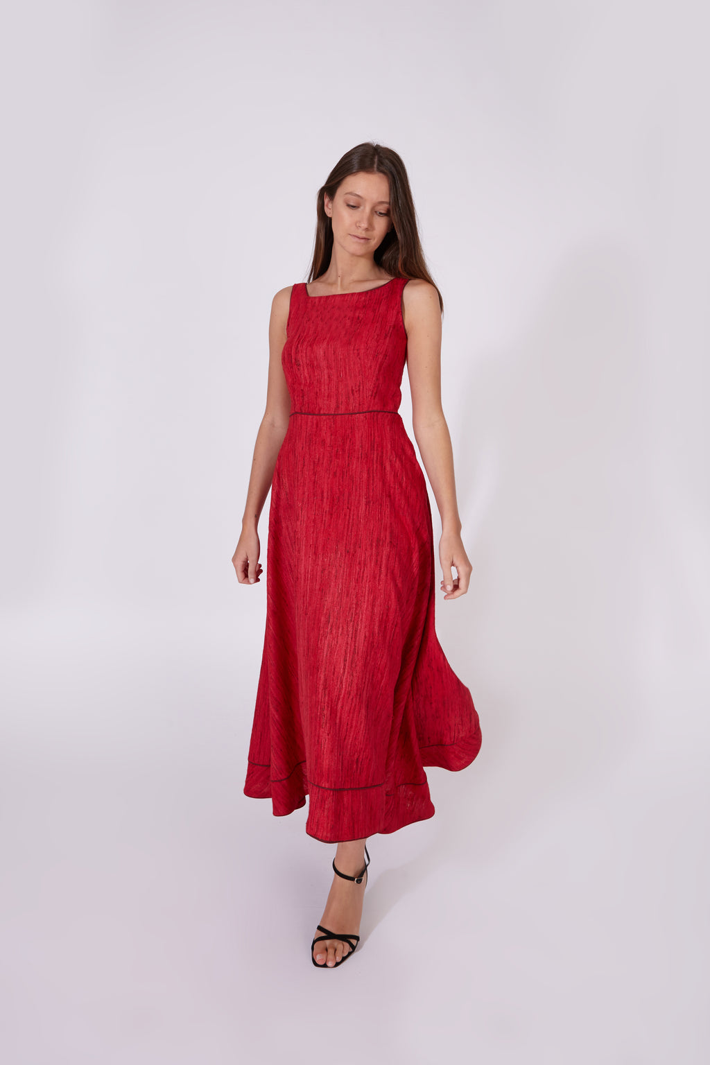 Vestido Kanchi Frambuesa 100% Seda