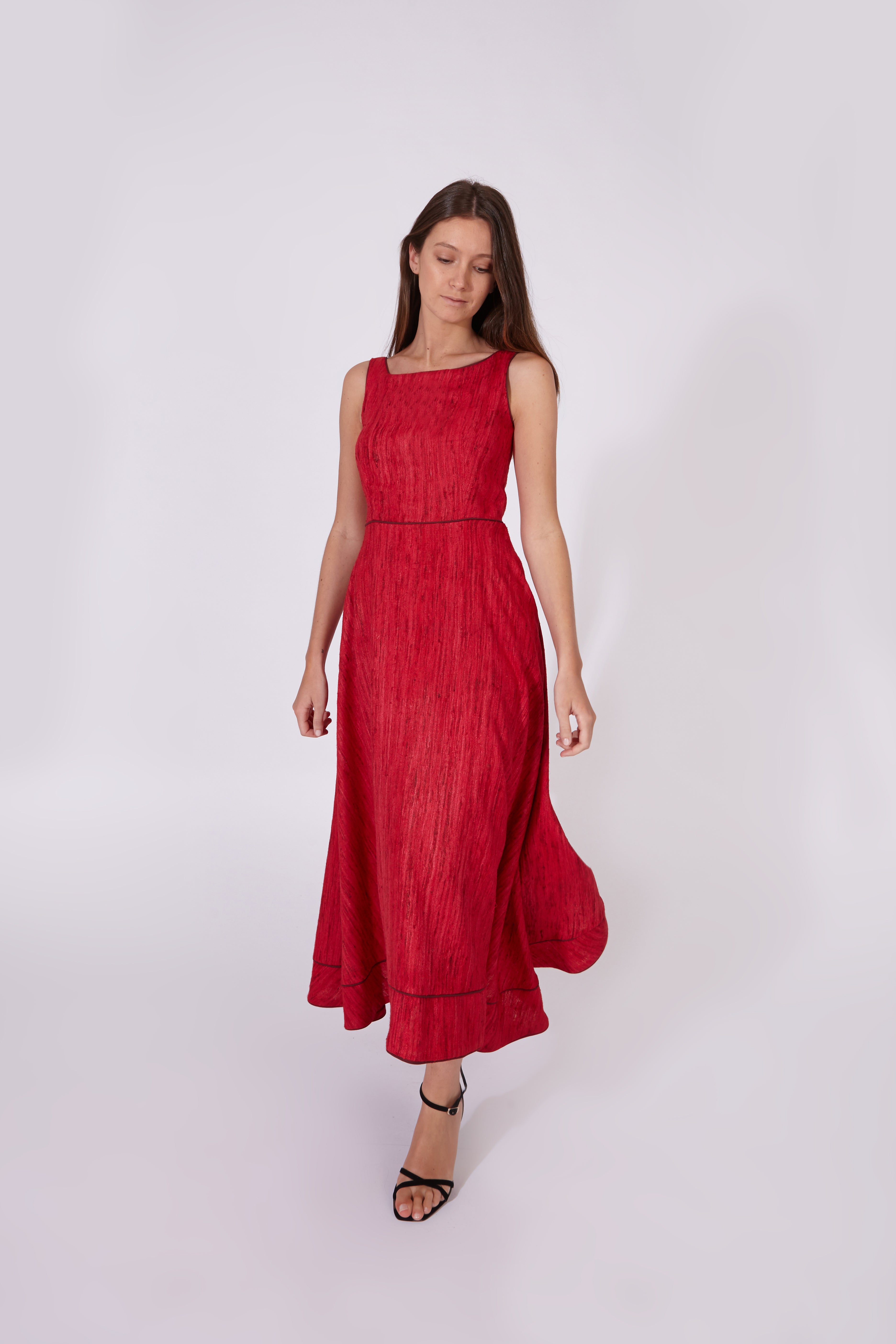 Vestido Kanchi Frambuesa 100% Seda