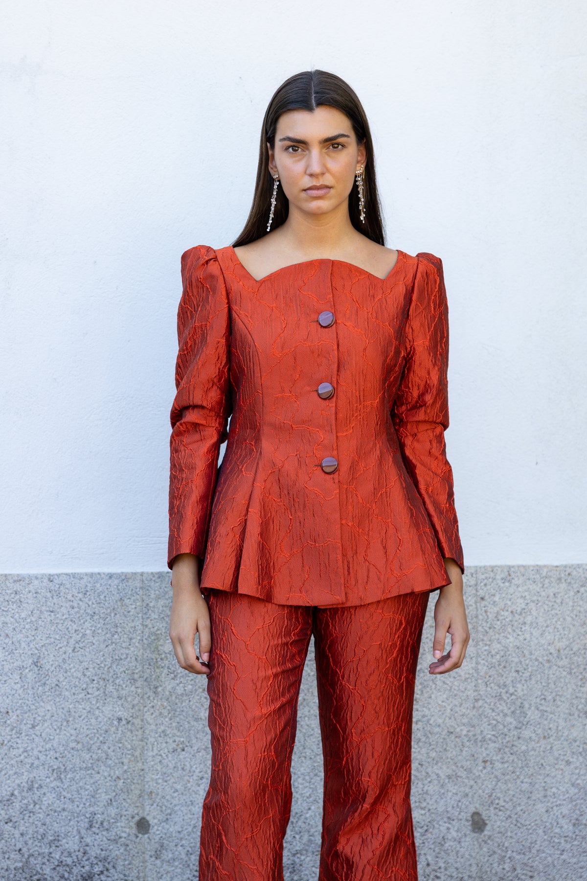 Traje de Chaqueta Gálata Naranja
