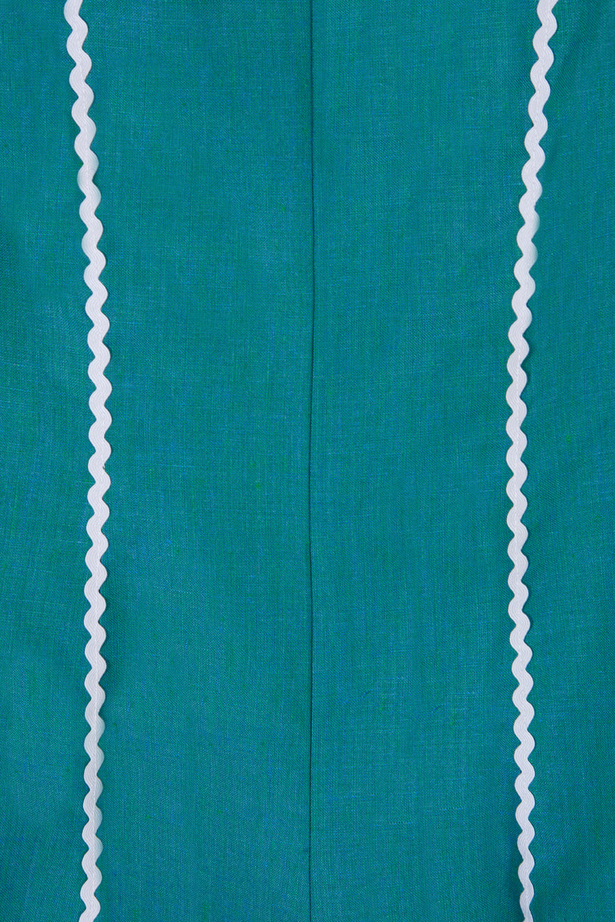 Vestido Kasauli Turquesa 100% Lino