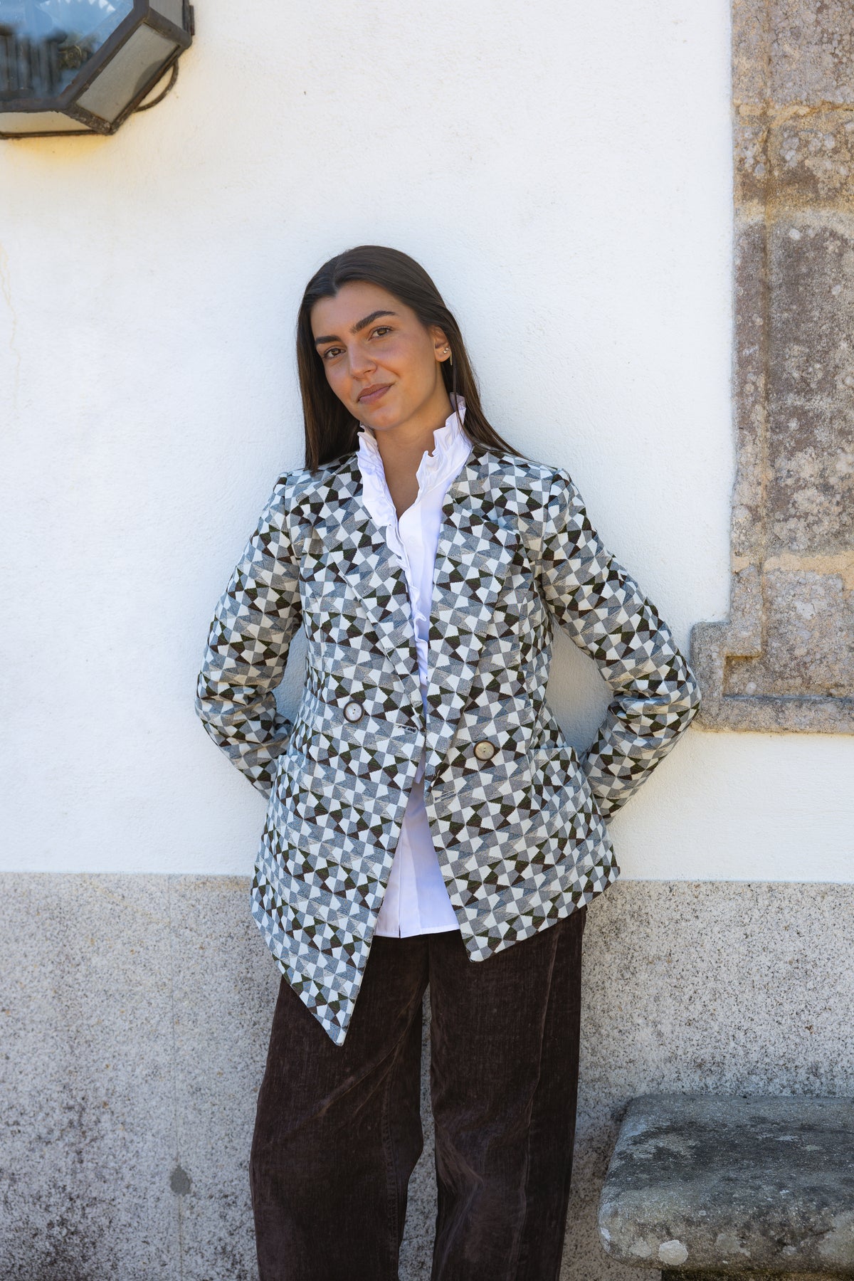 Chaqueta Dall Geométrica Verde