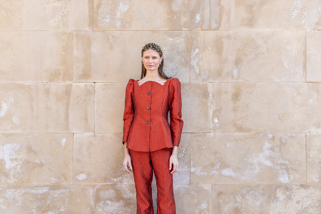 Traje de Chaqueta Gálata Naranja