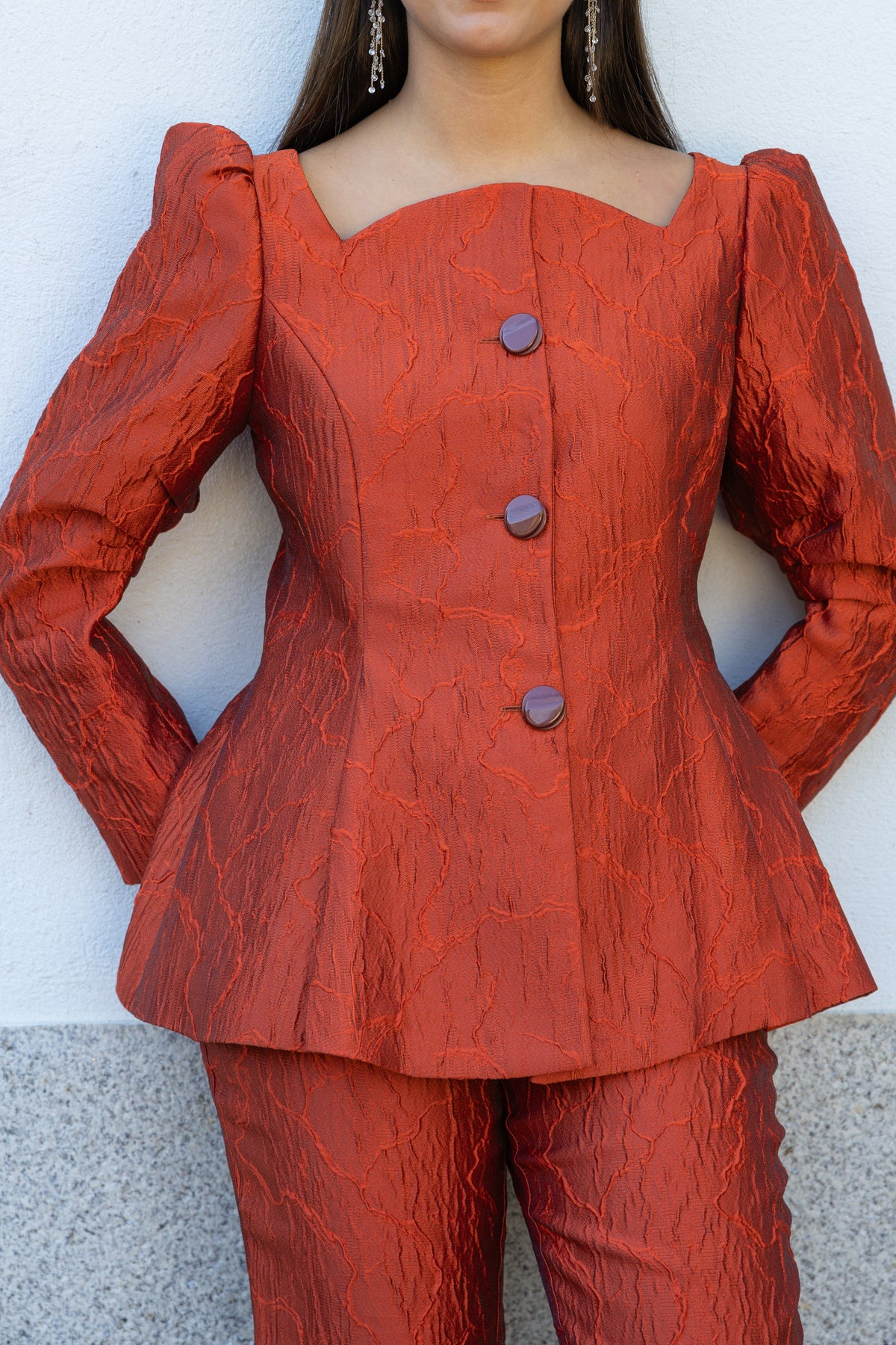 Traje de Chaqueta Gálata Naranja