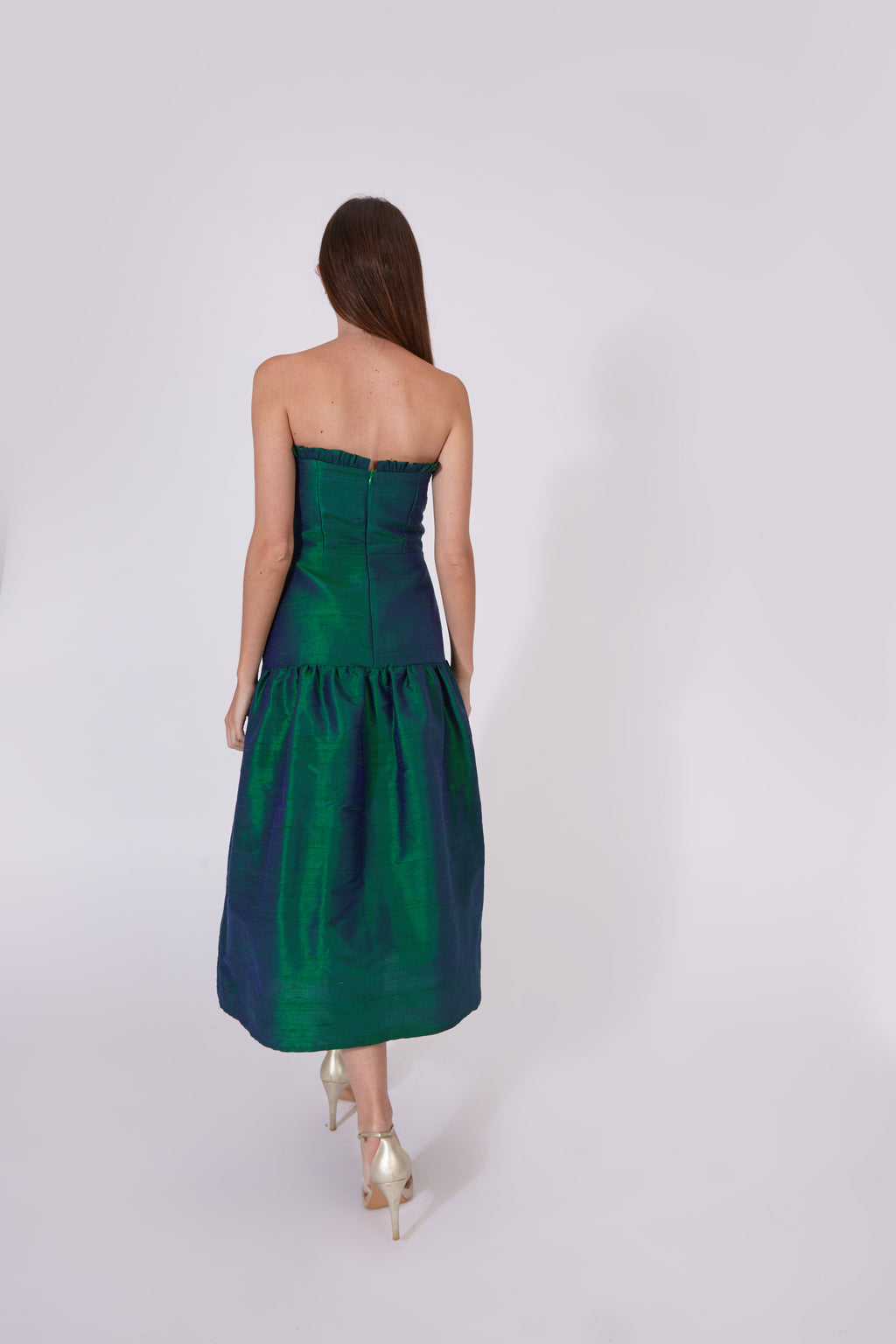 Vestido Savage Verde 100% Seda