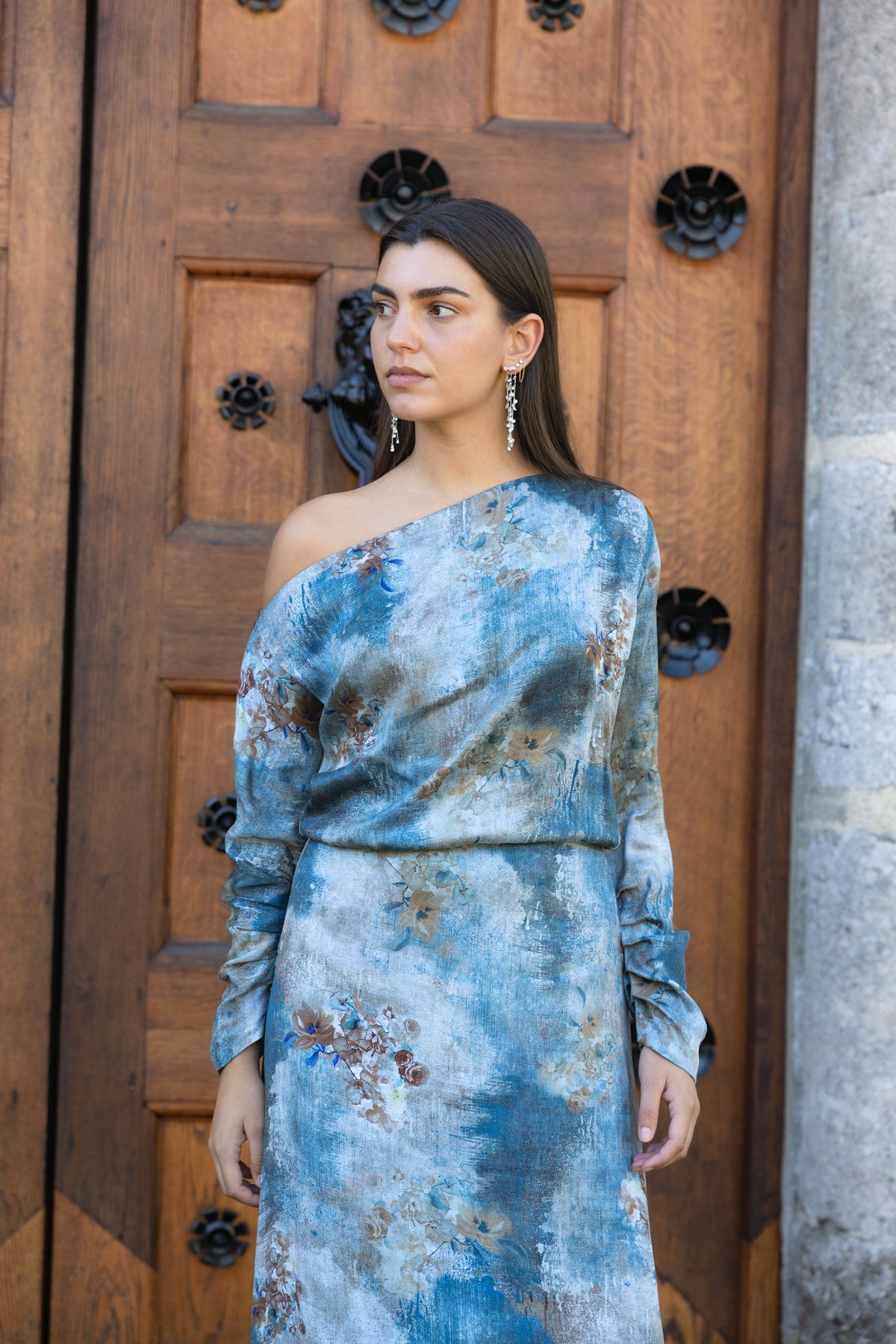 Vestido Cupro Nisantasi Petróleo