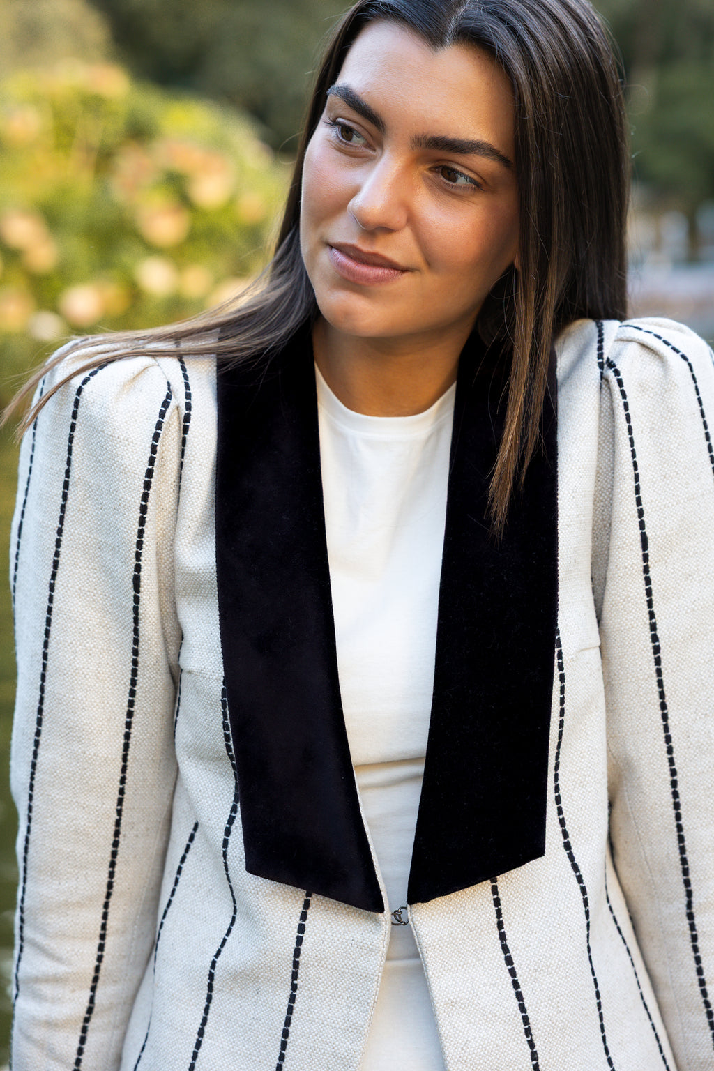 Chaqueta Mila Rayas Negra