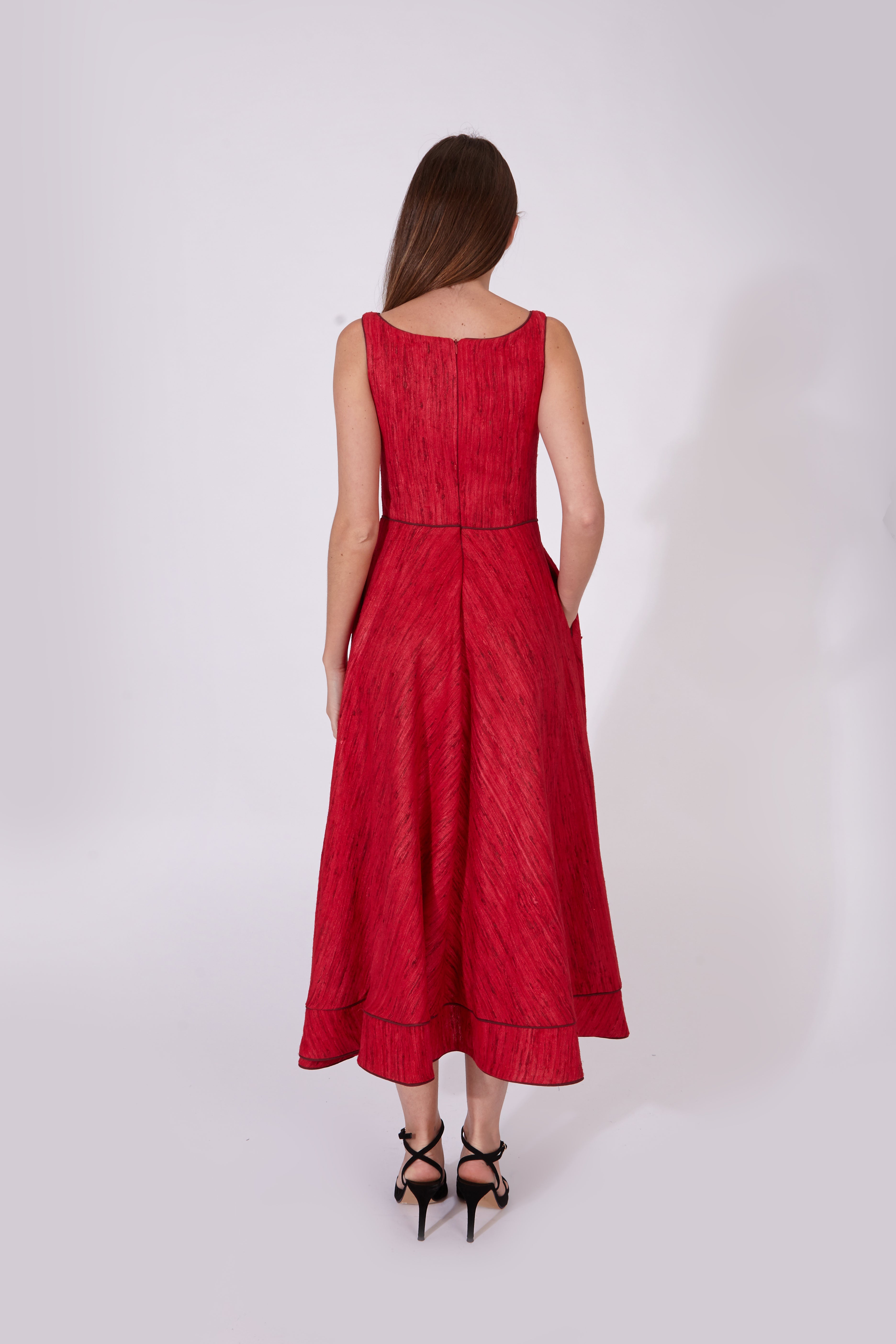 Vestido Kanchi Frambuesa 100% Seda